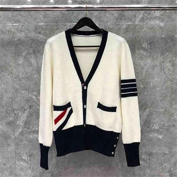 hoodies fashion tb thom brand sweaters men slim v-neck cardigans clothing striped patchwork wool thick autumn winter casual coat, Black
hoodies fashion tb thom brand sweaters men slim v-neck cardigans clothing striped patchwork wool thick autumn winter casual coat, Black