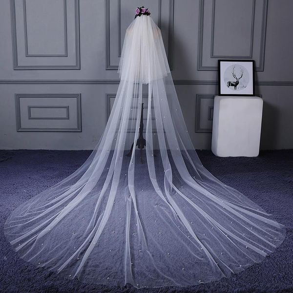 bridal veils adln 2021 white/ ivory pearls 3 meters tulle wedding veil cathedral accessories, Black
bridal veils adln 2021 white/ ivory pearls 3 meters tulle wedding veil cathedral accessories, Black