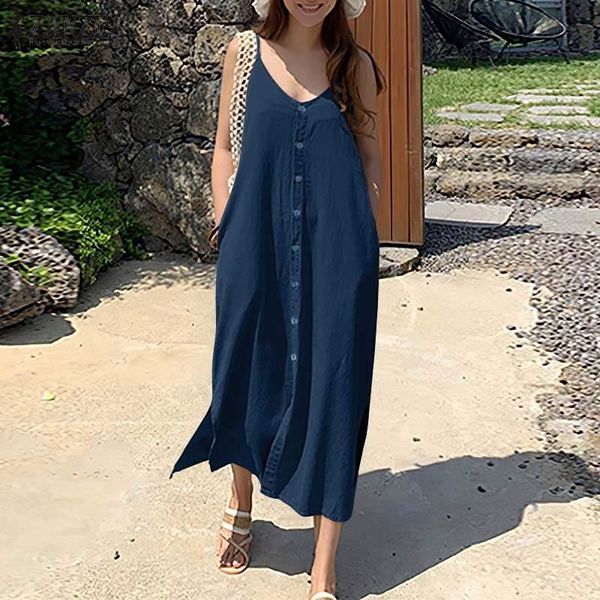 casual dresses zanzea women vintage denim blue shirt dress 2021 summer strap maxi vestidos solid button up sundress oversize robe femme, Black;gray
casual dresses zanzea women vintage denim blue shirt dress 2021 summer strap maxi vestidos solid button up sundress oversize robe femme, Black;gray