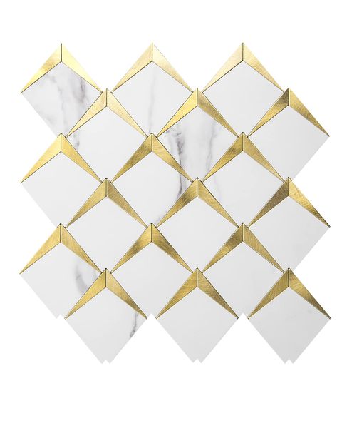

Art3d 10-Sheet 3D Wall Stickers Self-adhesive Diamond Mosaic Peel and Stick Backsplash Tiles for Kitchen Bathroom , Wallpapers(26.4X26.4CM)