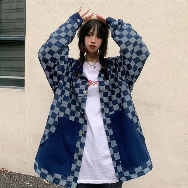 women's jackets autumn style japanese denim jacket stitching plaid harajuku trend retro men's, Black;brown
women's jackets autumn style japanese denim jacket stitching plaid harajuku trend retro men's, Black;brown