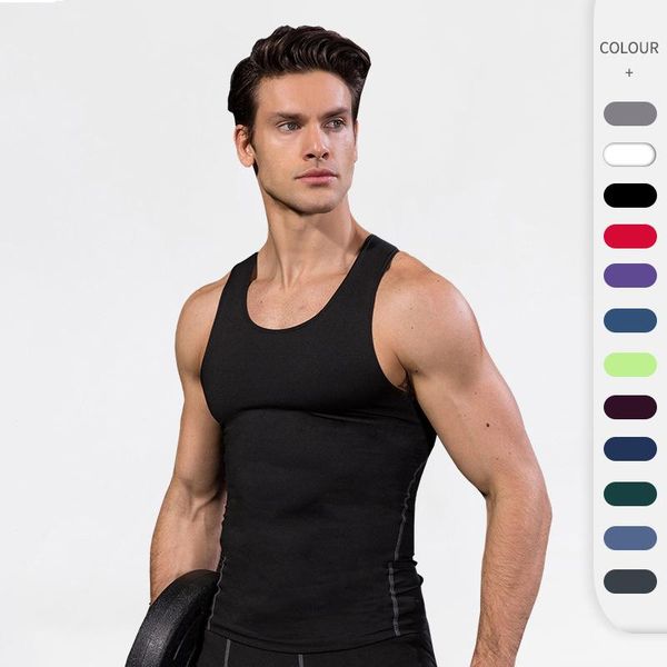 men' tank sports pro training basketball fitness running quick drying o_neck vests workout solid muscle shitr for man, White;black
men' tank sports pro training basketball fitness running quick drying o_neck vests workout solid muscle shitr for man, White;black