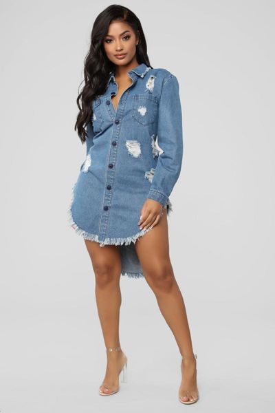 casual dresses zaggin 2021 spring fashion women street style short long sleeve lapel single breasted denim mini dress, Black;gray
casual dresses zaggin 2021 spring fashion women street style short long sleeve lapel single breasted denim mini dress, Black;gray