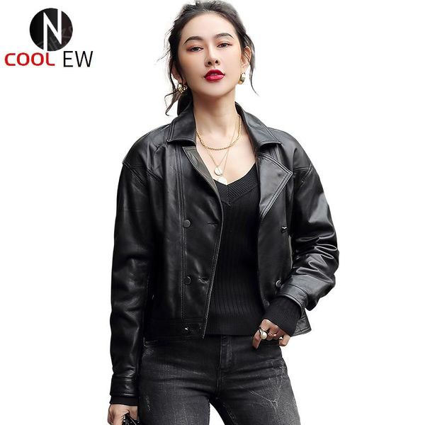 women's leather & faux ptslan 2021 fashion genuine natural good quality sheepskin coat classic p7016, Black
women's leather & faux ptslan 2021 fashion genuine natural good quality sheepskin coat classic p7016, Black