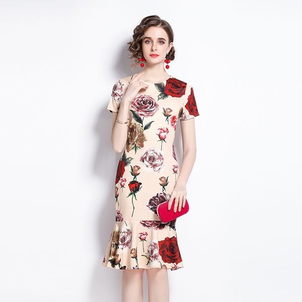 banulin summer runway women's vintage floral elegant flowers print dress casual slim mermaid vestido n69007 210603, Black;gray
banulin summer runway women's vintage floral elegant flowers print dress casual slim mermaid vestido n69007 210603, Black;gray