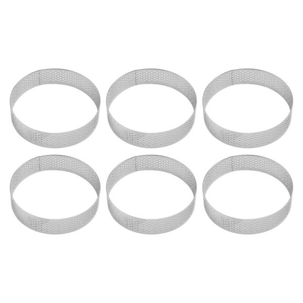 baking & pastry tools 6 pack stainless steel tart rings, heat-resistant perforated cake mousse ring,cake ring mold,round
baking & pastry tools 6 pack stainless steel tart rings, heat-resistant perforated cake mousse ring,cake ring mold,round