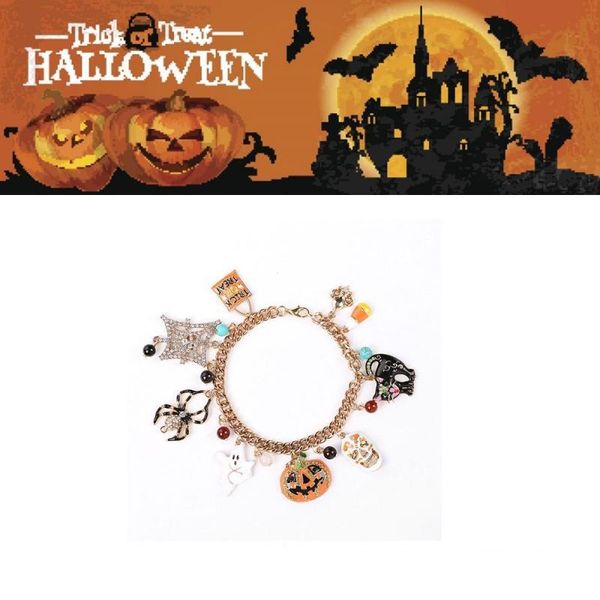 charm bracelets halloween bracelet skeleton head gothic punk pumpkin spider holiday party gifts for women skull, Golden;silver
charm bracelets halloween bracelet skeleton head gothic punk pumpkin spider holiday party gifts for women skull, Golden;silver
