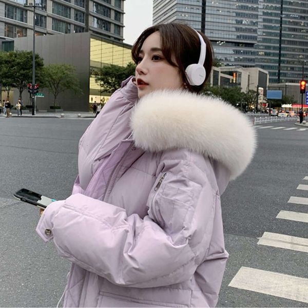 down cotton padded jacket women's middle and long style version large wool collar thickened pie overcomes knee length, Black
down cotton padded jacket women's middle and long style version large wool collar thickened pie overcomes knee length, Black