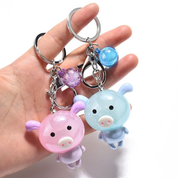 2021 fashion keychain new light-emitting cartoon piggy key chain acrylic creative car bag pendant gift, Silver
2021 fashion keychain new light-emitting cartoon piggy key chain acrylic creative car bag pendant gift, Silver