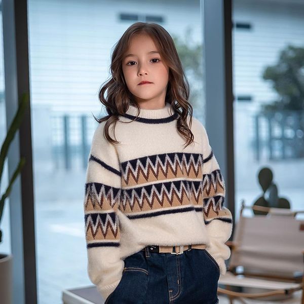 pullover lovely girls knitted sweater autumn winter soft cotton thermal thickened kids children bottoming knitwear clothing, Blue
pullover lovely girls knitted sweater autumn winter soft cotton thermal thickened kids children bottoming knitwear clothing, Blue