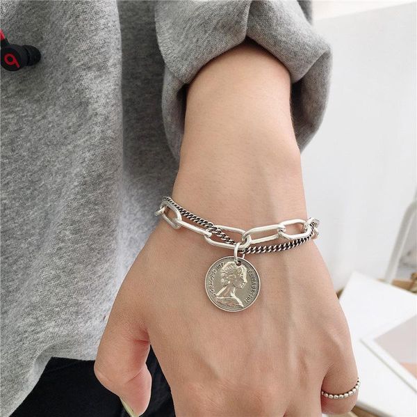 link, chain punk hip hop portrait coin bracelet bohemian retro multilayer geometric pendant fashion female jewelry 1pc, Black
link, chain punk hip hop portrait coin bracelet bohemian retro multilayer geometric pendant fashion female jewelry 1pc, Black