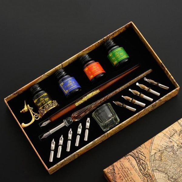 fountain pens vintage dip writing ink 10 nibs pen holder gift box calligraphy stationery school supplies
fountain pens vintage dip writing ink 10 nibs pen holder gift box calligraphy stationery school supplies