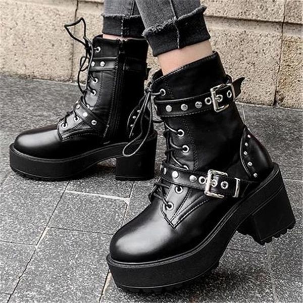 boots women platform ankle rivet punk style combat buckle design female motorcycle high heels big size 35-43, Black
boots women platform ankle rivet punk style combat buckle design female motorcycle high heels big size 35-43, Black