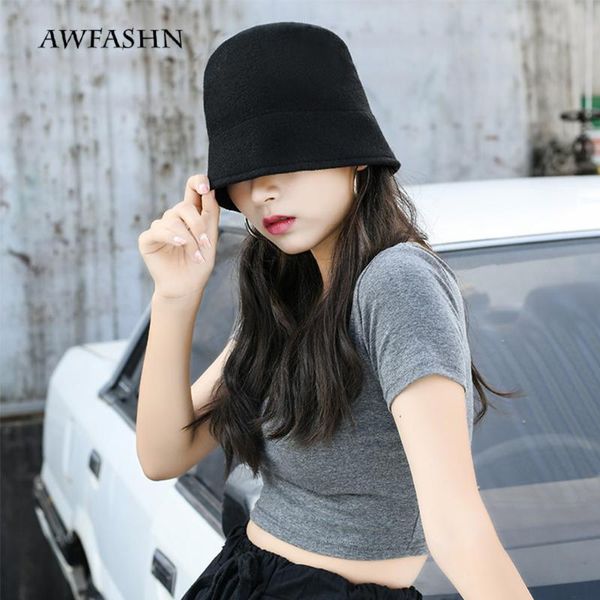 solid bucket hat women 100% wool fedoras caps femme autumn/winter soft warm panama cap folding fishing black felt wide brim hats, Blue;gray
solid bucket hat women 100% wool fedoras caps femme autumn/winter soft warm panama cap folding fishing black felt wide brim hats, Blue;gray