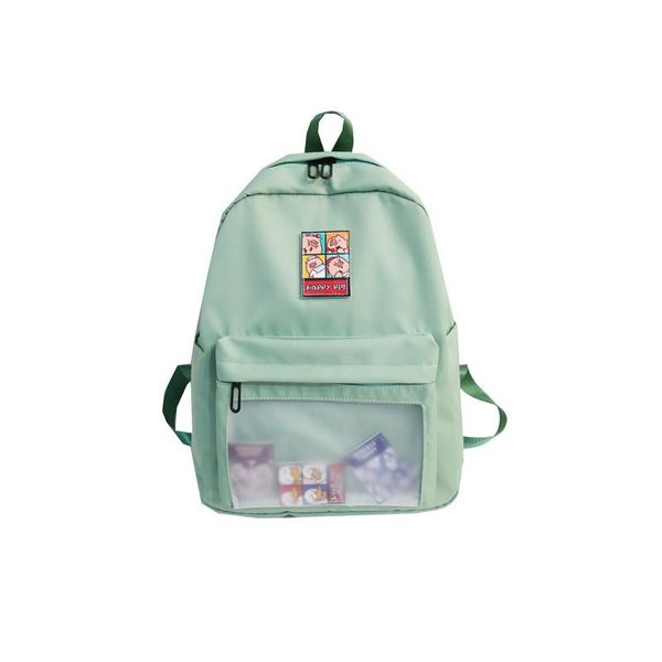 backpack waterproof nylon women black lady fashion transparent front pocket schoolbag for teenage girls travel
backpack waterproof nylon women black lady fashion transparent front pocket schoolbag for teenage girls travel