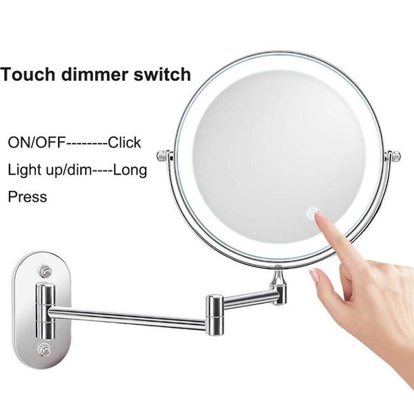 mirrors wall mounted bathroom mirror led makeup 10x magnification adjustable cosmetic touch dimming
mirrors wall mounted bathroom mirror led makeup 10x magnification adjustable cosmetic touch dimming