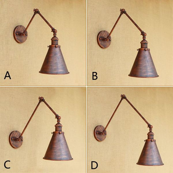 wall lamp vintage loft metal e27 led bulb adjustable 4 sizes arm industry iron lampshade for living room bedroom bar 220v
wall lamp vintage loft metal e27 led bulb adjustable 4 sizes arm industry iron lampshade for living room bedroom bar 220v