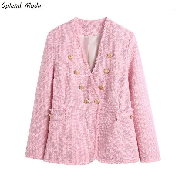 women's jackets splend moda women tweed jacket v-neck double-breasted slim long sleeve 2021 spring autumn chic casual fashion, Black;brown
women's jackets splend moda women tweed jacket v-neck double-breasted slim long sleeve 2021 spring autumn chic casual fashion, Black;brown