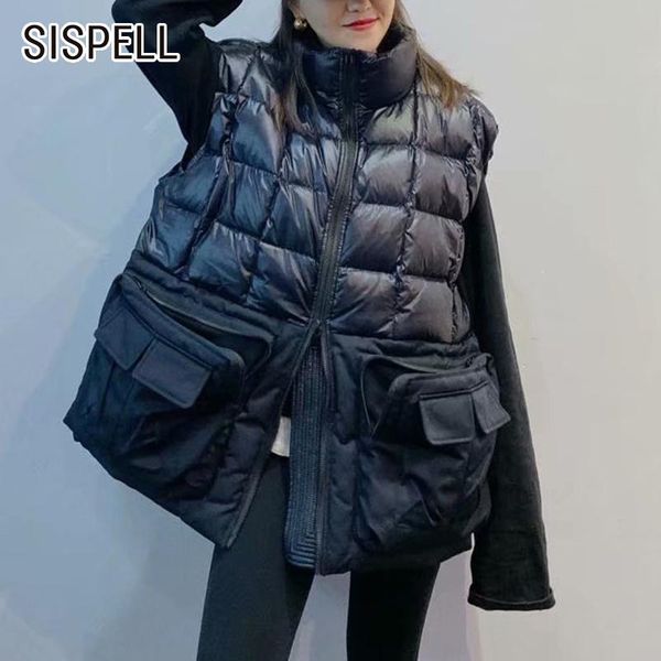 women's vests sispell hit color for female cotton stand collar sleeveless loose casual vest 2021 fashion winter, Black;white
women's vests sispell hit color for female cotton stand collar sleeveless loose casual vest 2021 fashion winter, Black;white