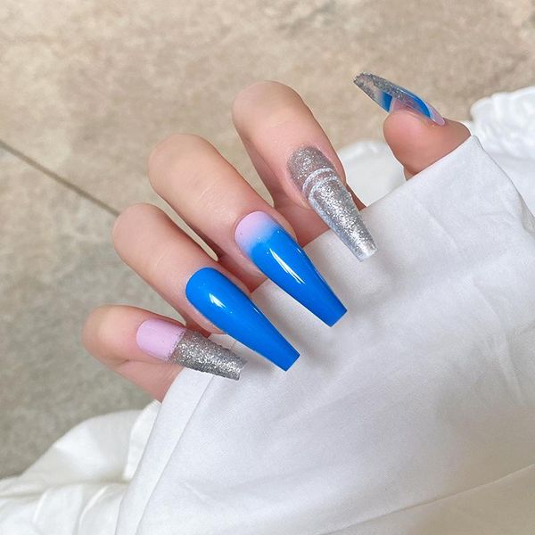 false nails 24pcs long blue silver wern finished nail with glue comfortable and portable art tools perfect for daily, Red;gold
false nails 24pcs long blue silver wern finished nail with glue comfortable and portable art tools perfect for daily, Red;gold
