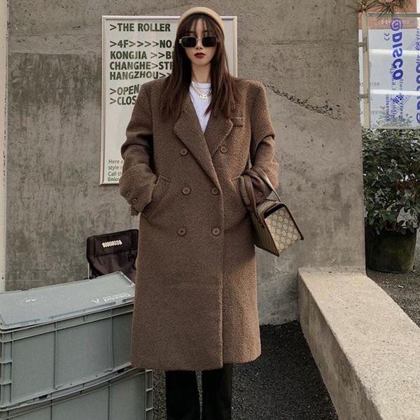 women's wool & blends autumn coat casual coffee black color woolen thin over the knee jacket
women's wool & blends autumn coat casual coffee black color woolen thin over the knee jacket