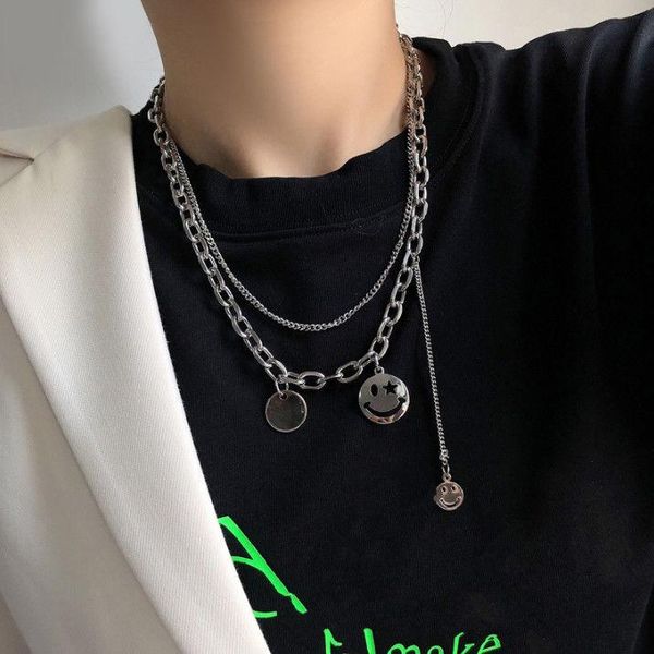 trendy titanium steel chain necklace female for women stainless luxury personality pendant hip hop retro chains, Silver
trendy titanium steel chain necklace female for women stainless luxury personality pendant hip hop retro chains, Silver