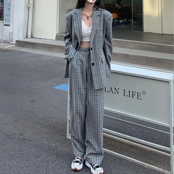 women's two piece pants fashion england style blazer set women 2021 bussiness two-piece suit ladies korean high waist wide-leg and jack, White
women's two piece pants fashion england style blazer set women 2021 bussiness two-piece suit ladies korean high waist wide-leg and jack, White