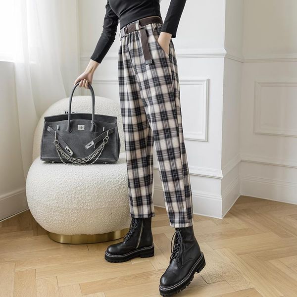 women's pants & capris 2021fashion plaid women streetwear high waist trousers harem sweatpants joggers cargo sweat korean, Black;white
women's pants & capris 2021fashion plaid women streetwear high waist trousers harem sweatpants joggers cargo sweat korean, Black;white