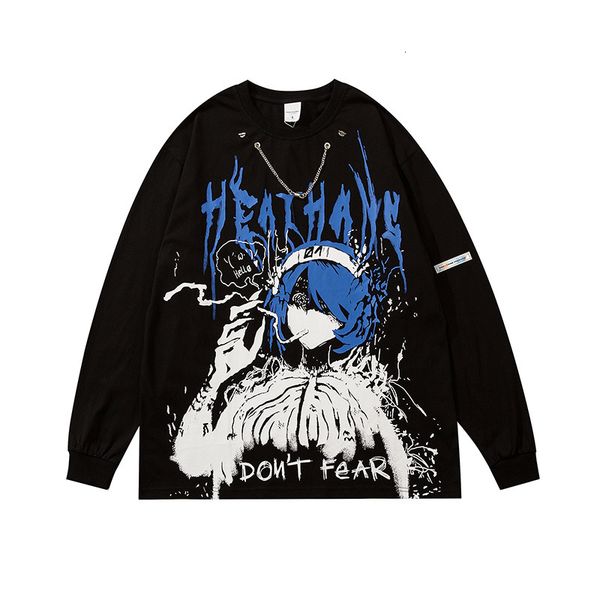 high street animation brand printed long sleeve pullover men's and women's same large size sweater youth sports top, Black
high street animation brand printed long sleeve pullover men's and women's same large size sweater youth sports top, Black