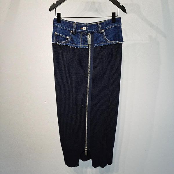 skirts 2021 autumn and winter women's zipper stitching wool knitted denim skirt, Black
skirts 2021 autumn and winter women's zipper stitching wool knitted denim skirt, Black