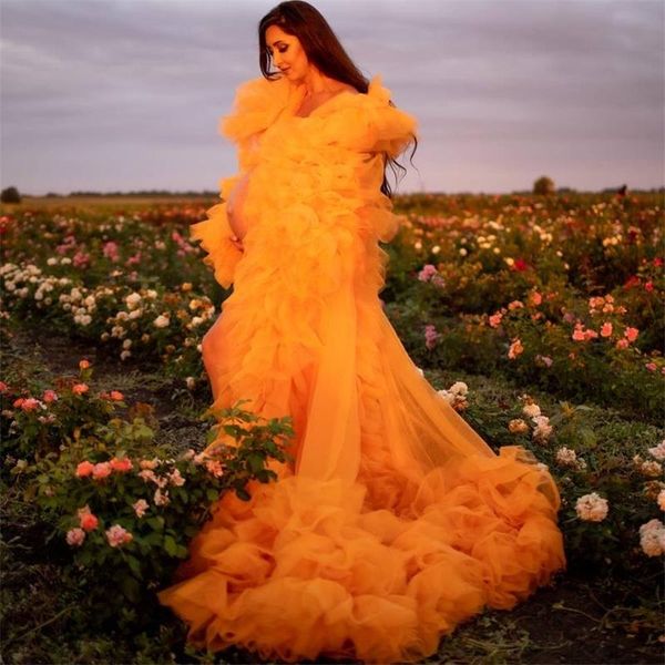 bright orange tulle prom dresses maternity robes for p shoot long sheer bridal pregnancy dress gowns custom made, Black
bright orange tulle prom dresses maternity robes for p shoot long sheer bridal pregnancy dress gowns custom made, Black