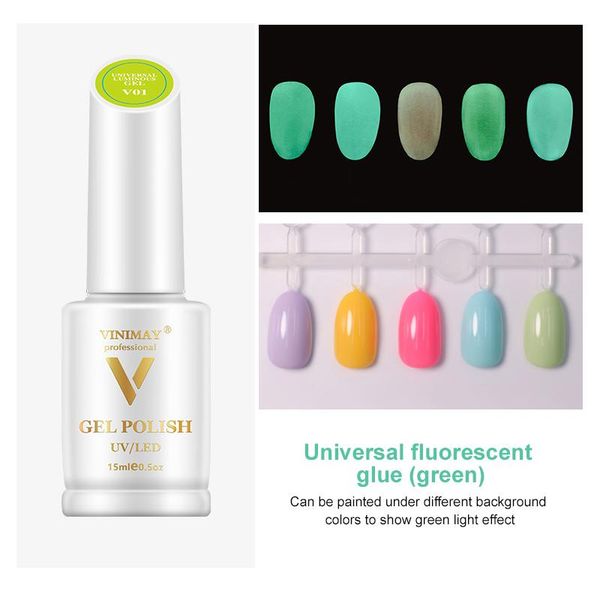 nail polish 1pc 15ml gel luminous glue universal fluorescent professional tools must-have for ladies tslm1