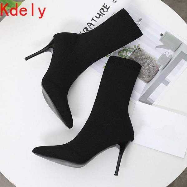 boots 2021 winter fashion women beige pointed toe elastic ankle heels shoes autumn female socks, Black
boots 2021 winter fashion women beige pointed toe elastic ankle heels shoes autumn female socks, Black
