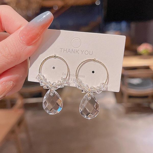 dangle & chandelier retro water drop circle pendant earrings korean crystal tassel elegant sweet party dating ear jewelry, Silver
dangle & chandelier retro water drop circle pendant earrings korean crystal tassel elegant sweet party dating ear jewelry, Silver