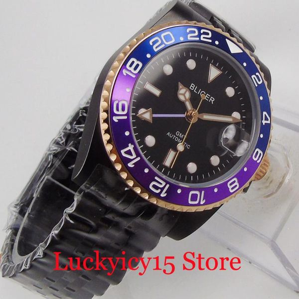 wristwatches black pvd plated men watch sapphire glass gmt automatic movement, Slivery;brown
wristwatches black pvd plated men watch sapphire glass gmt automatic movement, Slivery;brown