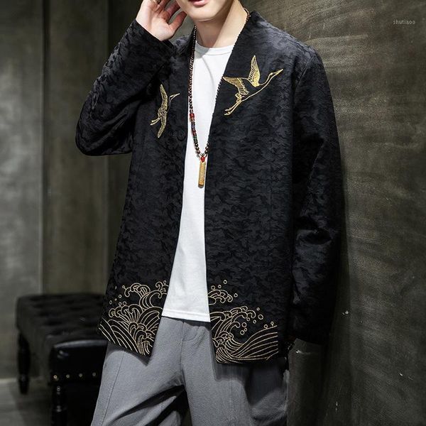 men's jackets traditional chinese tang suit clothing for men hanfu embroidery streetwear mens cheongsam clothes, Black;brown
men's jackets traditional chinese tang suit clothing for men hanfu embroidery streetwear mens cheongsam clothes, Black;brown
