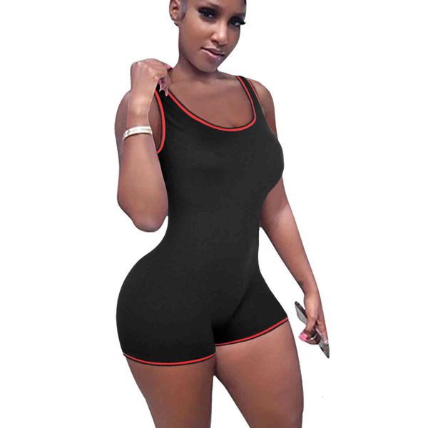 women patchwork sleeveless jumpsuit crew neck slim shorts rompers ladies sport jumpsuit, Black;white
women patchwork sleeveless jumpsuit crew neck slim shorts rompers ladies sport jumpsuit, Black;white