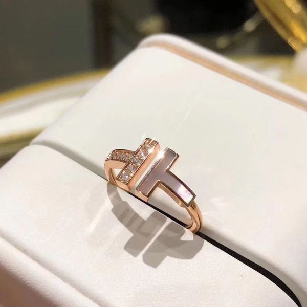 s92518k double t ring t with diamond-encrusted white fritillaria ins couple ring luxurys designers jewelry, Silver
s92518k double t ring t with diamond-encrusted white fritillaria ins couple ring luxurys designers jewelry, Silver