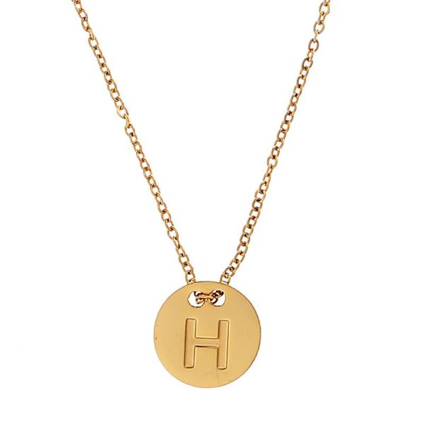pendant necklaces fashion cover letter h round pendants necklace gold stainless steel choker girl jewelry kolye collier 2021, Silver
pendant necklaces fashion cover letter h round pendants necklace gold stainless steel choker girl jewelry kolye collier 2021, Silver