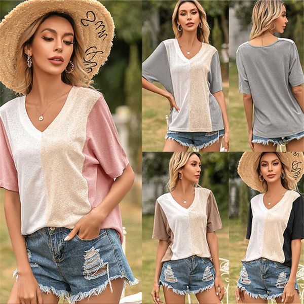 women t shirts summer plus size 2021 casual patchwork woman tshirts women's t-shirt, White
women t shirts summer plus size 2021 casual patchwork woman tshirts women's t-shirt, White