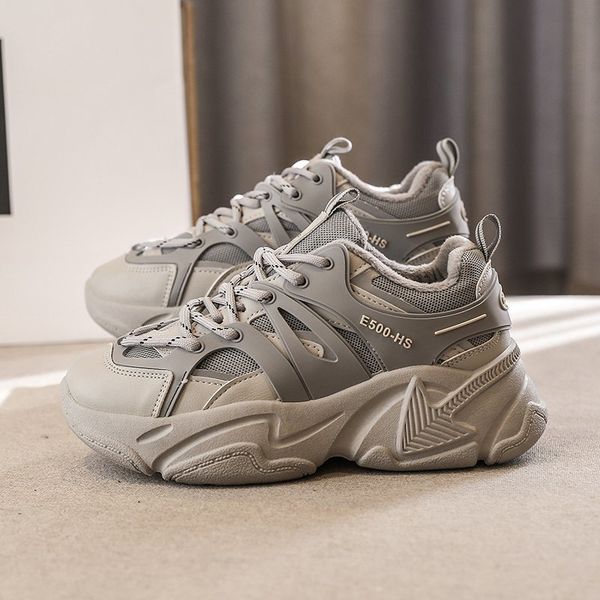 Fashion Women Shoes Chunky Sneakers Breathable Mesh Comfortable Thick Sole Ladies Flat Platform Shoes Trainers Zapatos De Mujer, Gray
Fashion Women Shoes Chunky Sneakers Breathable Mesh Comfortable Thick Sole Ladies Flat Platform Shoes Trainers Zapatos De Mujer, Gray