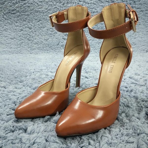 dress shoes women stiletto thin high heel sandals pointed toe ankle strap brown pu fashion party bridals ball lady 0640-8, Black
dress shoes women stiletto thin high heel sandals pointed toe ankle strap brown pu fashion party bridals ball lady 0640-8, Black