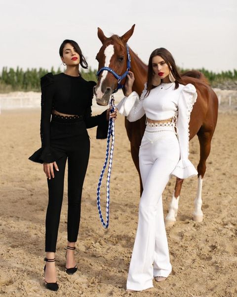 women's two piece pants june lips black white long sleeve skinny elastic suit bandage feet wholesale 2021
women's two piece pants june lips black white long sleeve skinny elastic suit bandage feet wholesale 2021