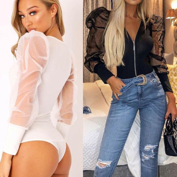 women's jumpsuits & rompers ladies long mesh puff t-shirt solid bodycon slim zipper v neck seamless bodysuit black white jumpsuit
women's jumpsuits & rompers ladies long mesh puff t-shirt solid bodycon slim zipper v neck seamless bodysuit black white jumpsuit