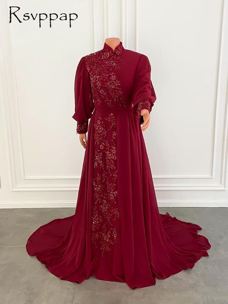 party dresses real muslim long evening 2021 high neck sleeve beaded embroidery burgundy chiffon dubai women formal gowns, White;black
party dresses real muslim long evening 2021 high neck sleeve beaded embroidery burgundy chiffon dubai women formal gowns, White;black