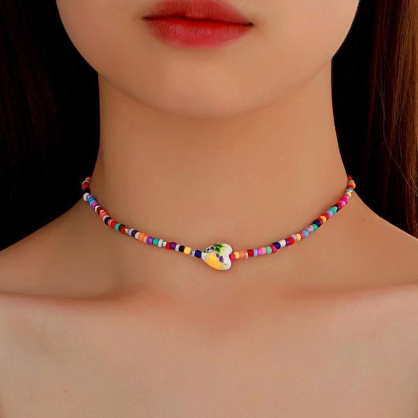 chokers 2021 korea colorful beaded charm short choker necklace for women girls fashion bohemian clavicle vacation jewelry, Golden;silver
chokers 2021 korea colorful beaded charm short choker necklace for women girls fashion bohemian clavicle vacation jewelry, Golden;silver
