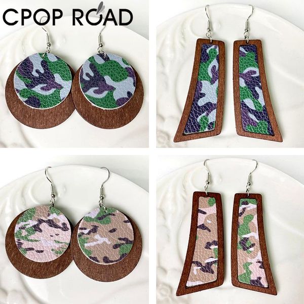 cpop camouflage leather earrings for women geometric round wood fashion texture jewelry accessories gift dangle & chandelier, Silver
cpop camouflage leather earrings for women geometric round wood fashion texture jewelry accessories gift dangle & chandelier, Silver
