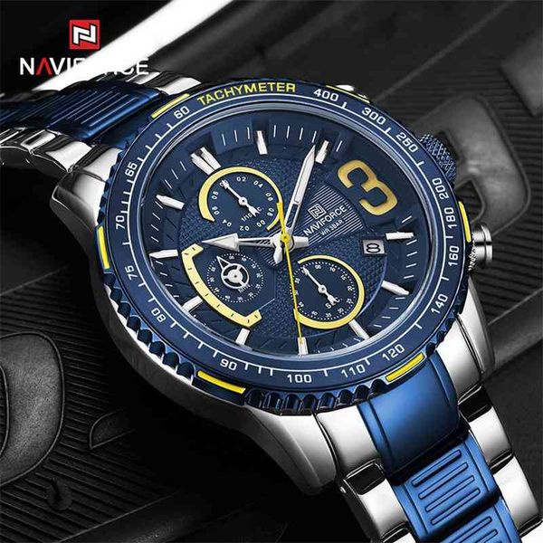 naviforce mens quartz multifunction chronograph sports watches fashion waterproof military luxury stainless steel wristwatch 210329, Slivery;brown
naviforce mens quartz multifunction chronograph sports watches fashion waterproof military luxury stainless steel wristwatch 210329, Slivery;brown