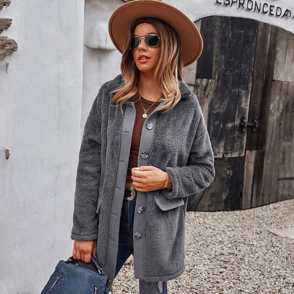 women's wool & blends outwear cardigan female thermal greatcoat polar fleece jackets long sleeve thick trench coat for women fur overco, Black
women's wool & blends outwear cardigan female thermal greatcoat polar fleece jackets long sleeve thick trench coat for women fur overco, Black