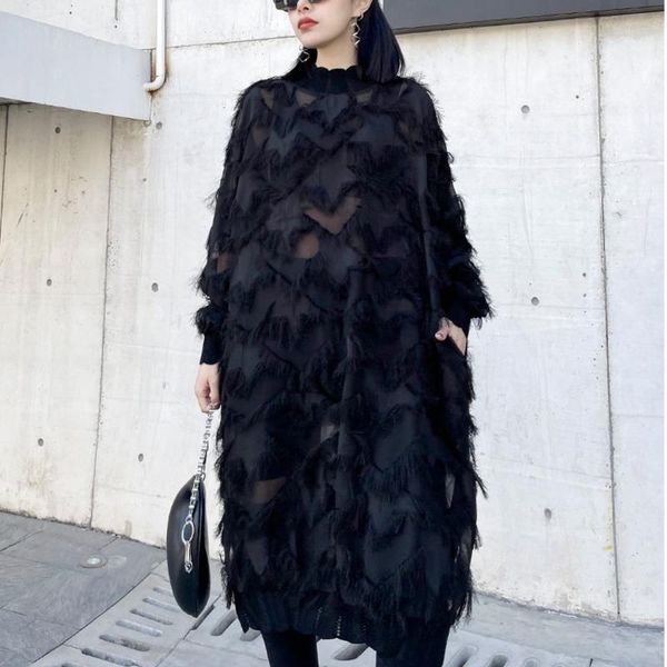 women , tassel, dress, turtleneck, patchwork, over the knee, fashion, mid-length, perspective, mesh,spring autumn 2021 e158 casual dresses, Black;gray
women , tassel, dress, turtleneck, patchwork, over the knee, fashion, mid-length, perspective, mesh,spring autumn 2021 e158 casual dresses, Black;gray